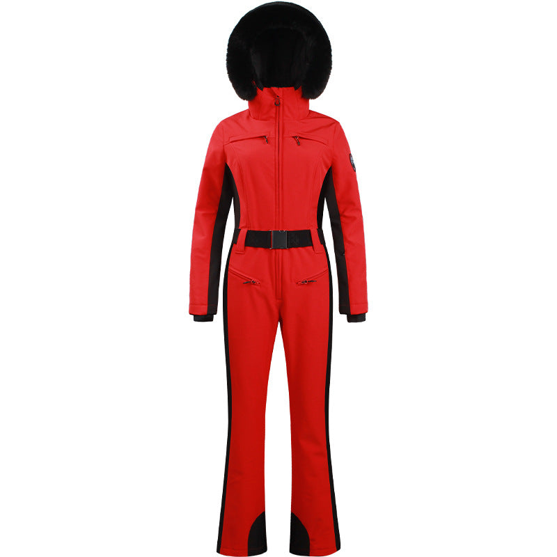 Women's Waterproof Thickened Warm One-Piece Ski Suit
