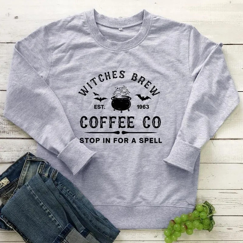 Witches Brew Graphic Print Streetwear Pullover Hoodie