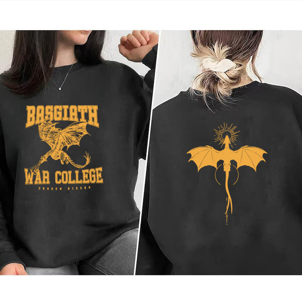 Vintage Fourth Wing Dragon Rider 2-Side Print Sweatshirt