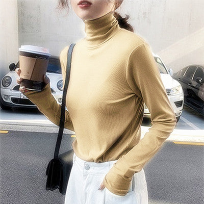 Korean Style Slim-Fit Women's Autumn Winter Bottoming Shirt