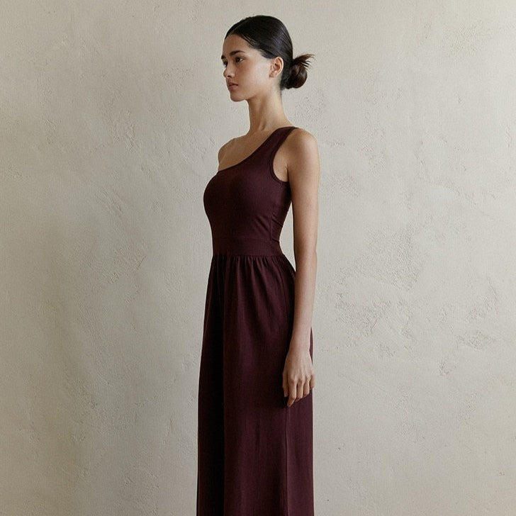 One-Shoulder Stretchy Yoga Jumpsuit for Fitness & Casual Wear