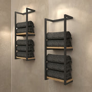 1pc French Country Style Wall-Mounted Storage Rack - Metal Towel and Bathroom Organizer with Multiple Shelves, Ideal for Living Rooms, Bathrooms, Hotels, and Homestays, Towel Rack for Bathroom