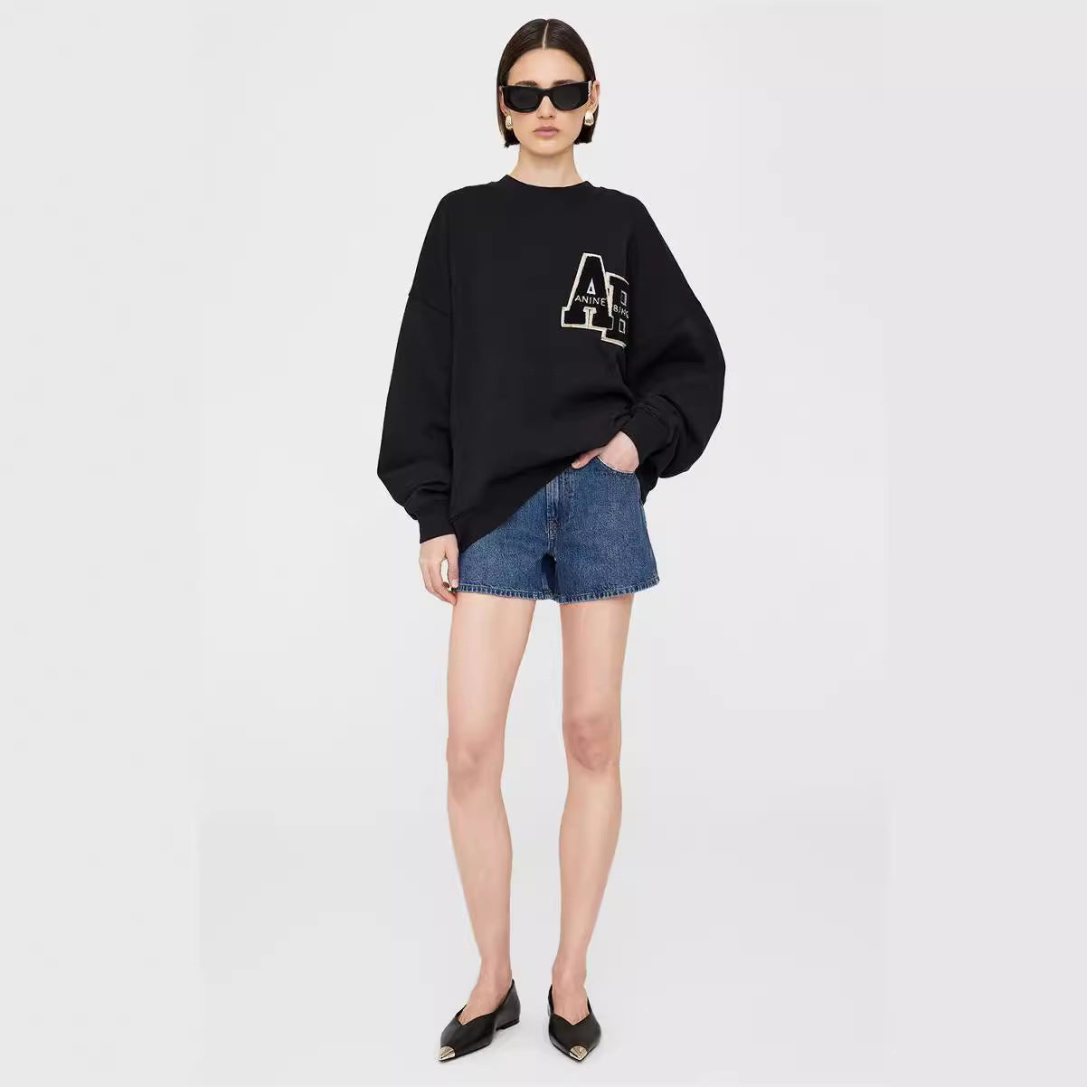 Cozy Hand-Embroidered Velvet Loose Casual Fall Sweater