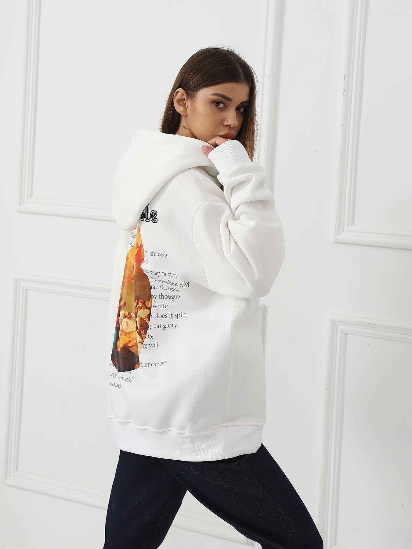 Chic Women's Printed Long Sleeve Casual Sweatshirt