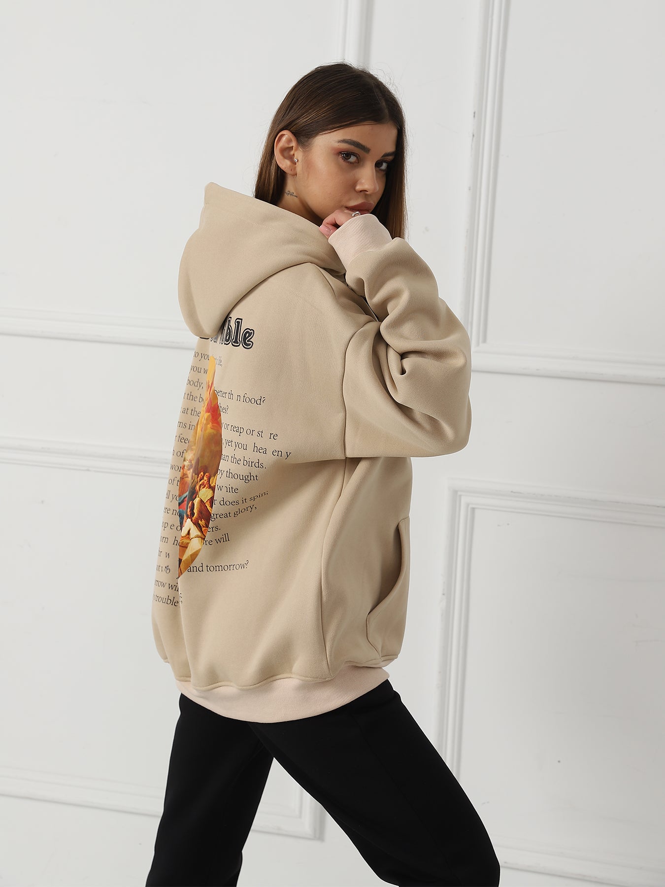 Chic Women's Printed Long Sleeve Casual Sweatshirt