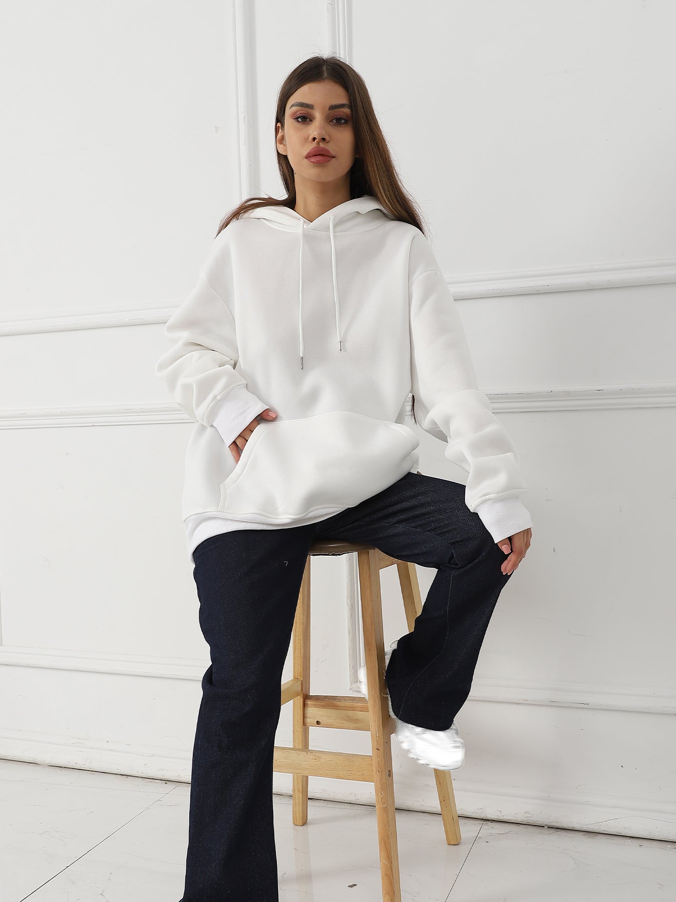 Chic Women's Printed Long Sleeve Casual Sweatshirt