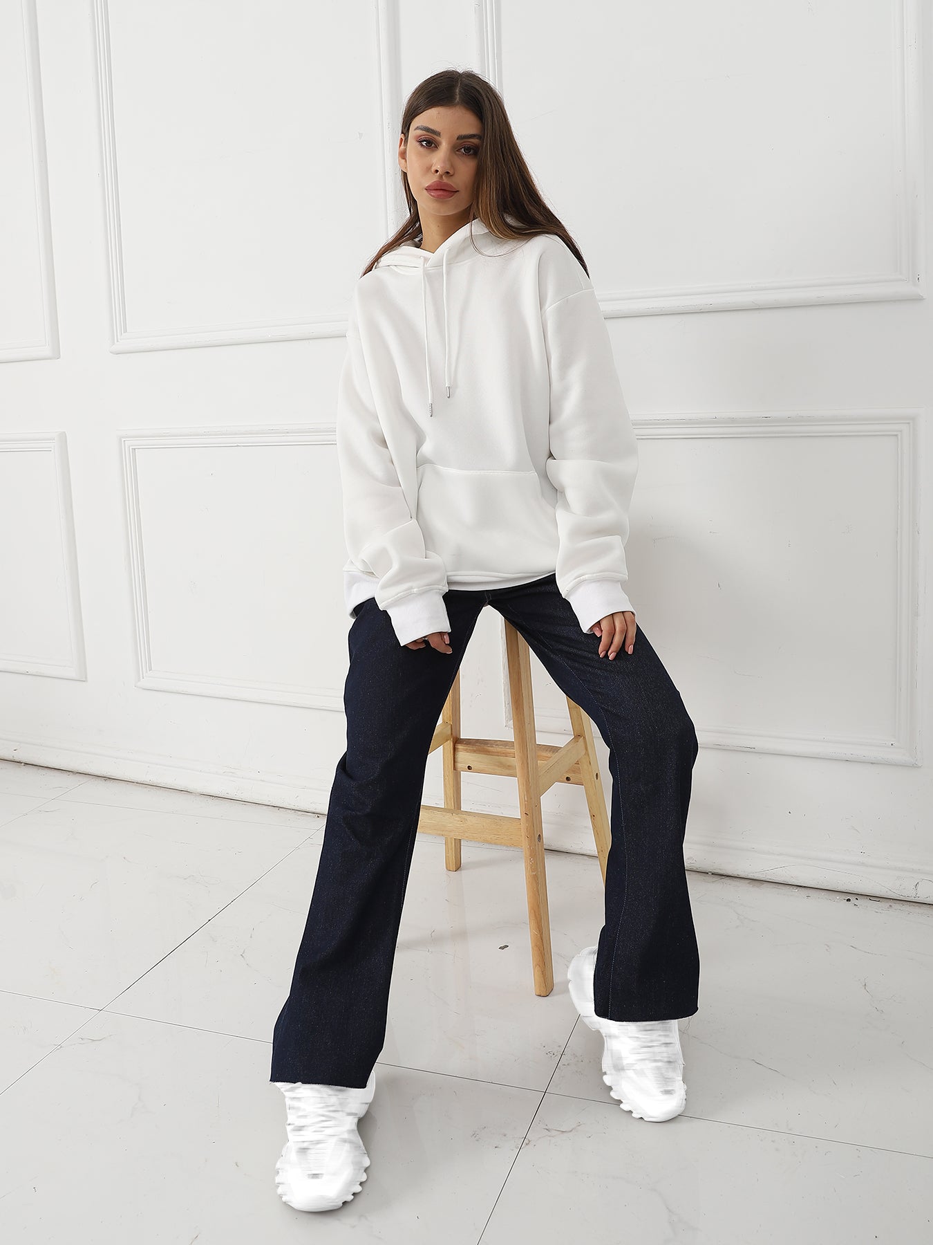 Chic Women's Printed Long Sleeve Casual Sweatshirt