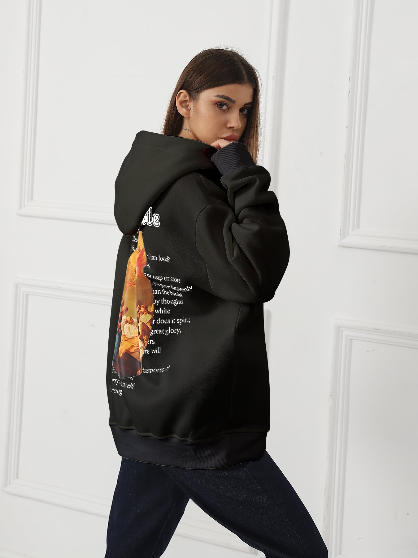 Chic Women's Printed Long Sleeve Casual Sweatshirt