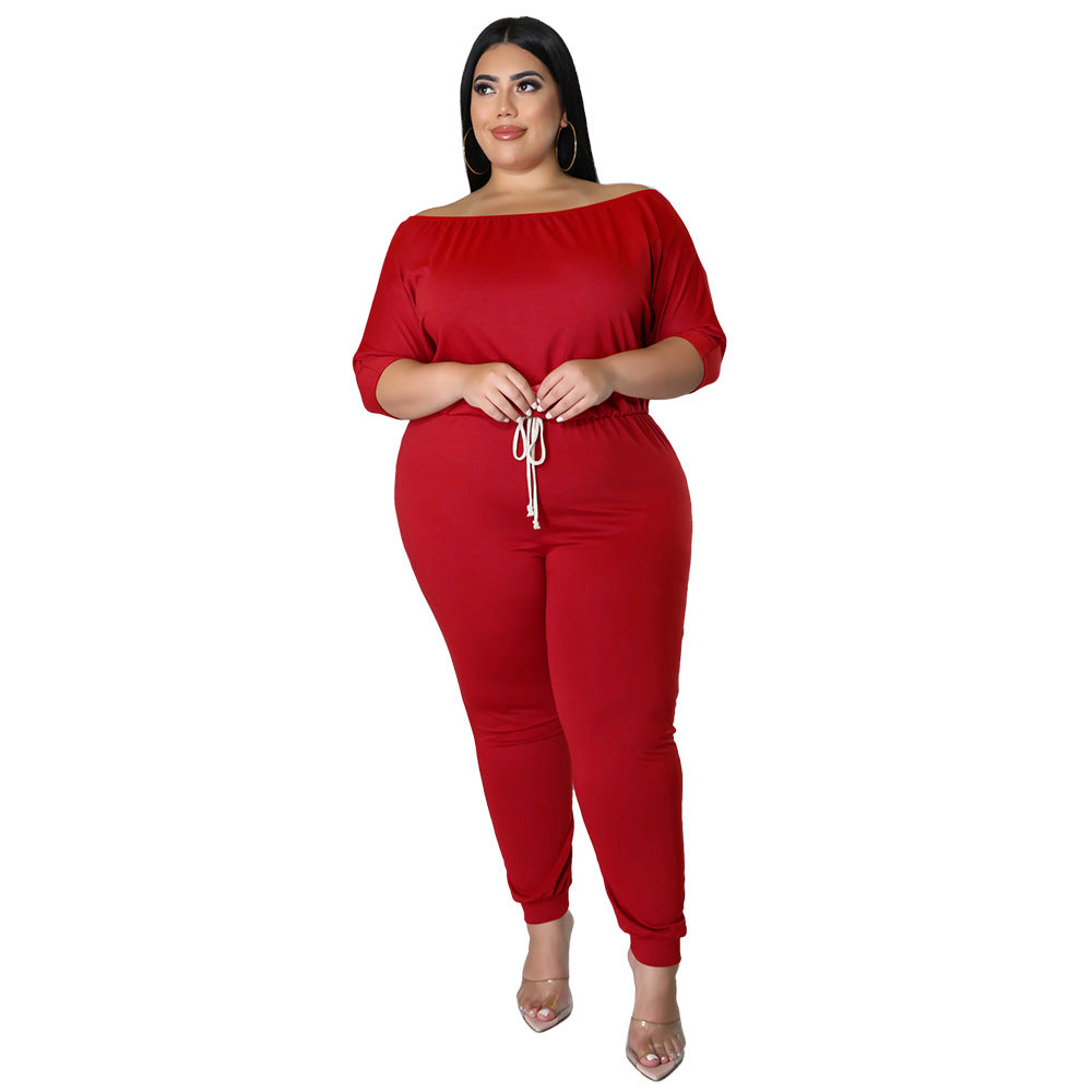 Women's Solid Sports Jumpsuit High Waist Slimming Romper