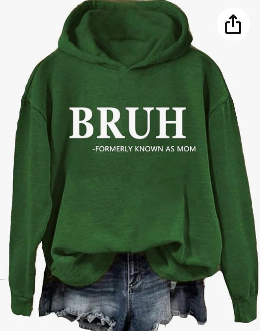 Women's Fashion Printed Casual Hooded Long Sleeve Sweater