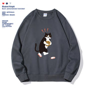 Chic Solid Color Long Sleeve Sweatshirt for Women