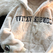 Women's Cashmere Padded Hooded Sweater Coat