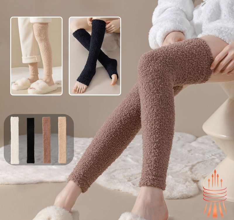 Warm Plush Socks for Women - Heel & Knee Protection