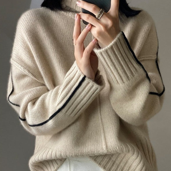 Sophisticated and Uniquely Designed Thickened Loose-fit Cozy Sweater