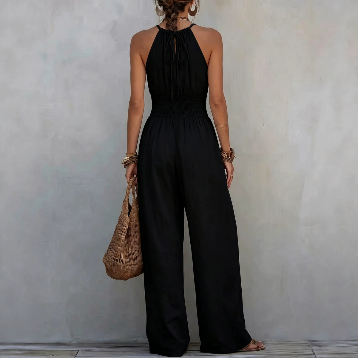 Casual Boho Wide-Leg Jumpsuit for Women