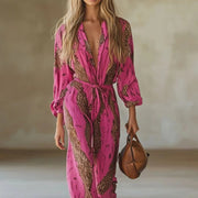 Womens Casual Jumpsuit with Digital Print Long Pants