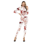 Women's Halloween Jumpsuit Blood Digital Printing