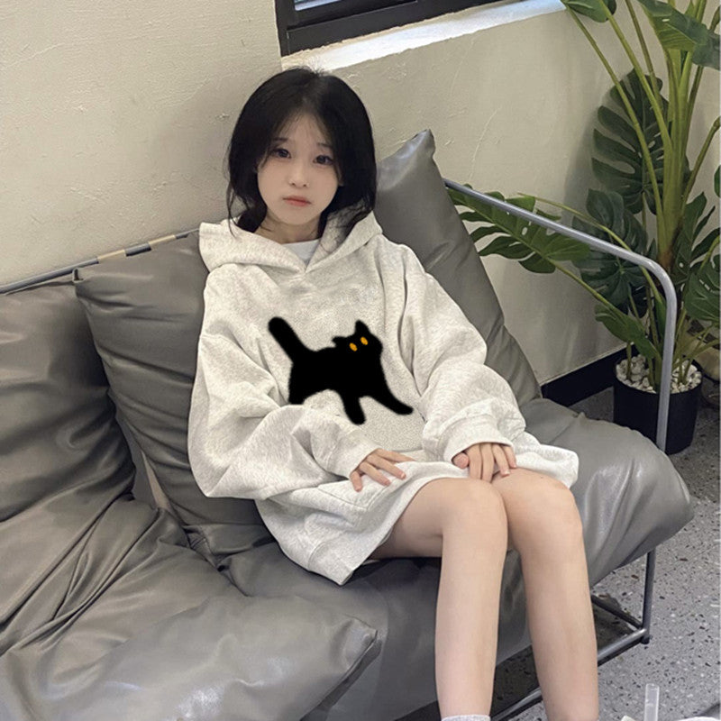 Cozy Vintage Women's Loose Hoodie Jacket