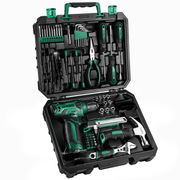 119PCS Power Tool Box Set With 8V Cordless Drill / Driver | Tape Measure | Wrench | Screwdriver and Utility Knife, All in One Hand Tools kit | Household Tool Set for Garden | DIY | Fall Home Decor ...