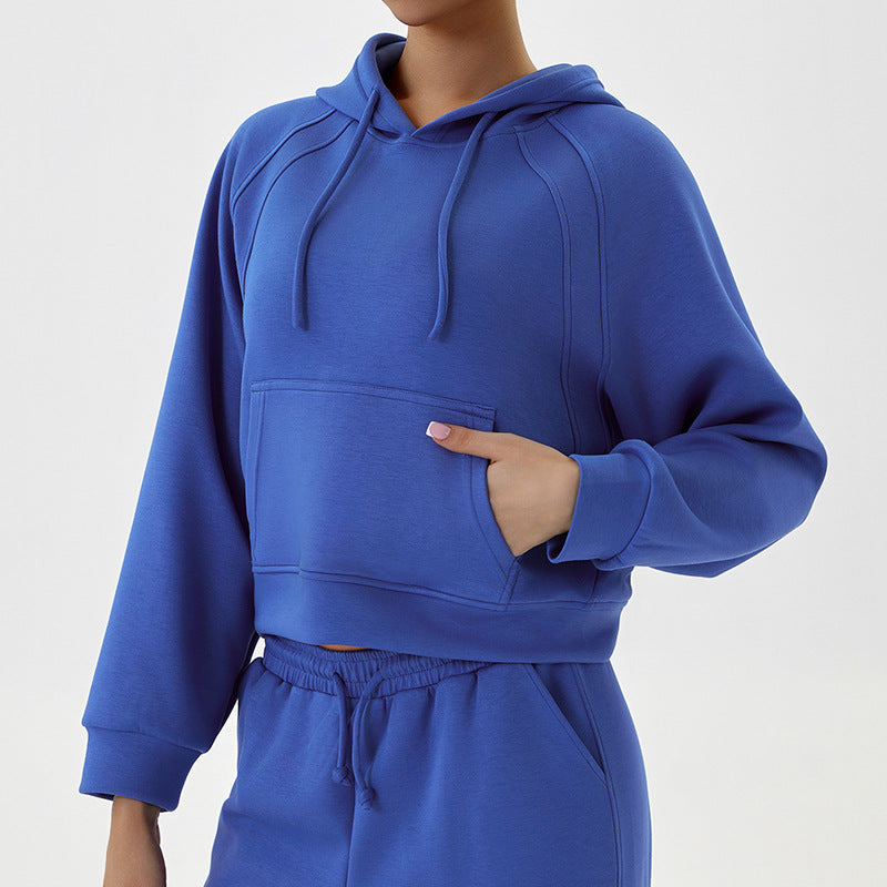 Women's Casual Loose Hooded Exercise Sweatshirt