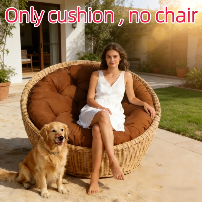 New Thickened Chair Cushion, Large Size Comfortable Chair Cushion (Cushion solely, Chair Not Included), Double-Sided Washable Chair Cushion, Skin-Friendly And Warm, Polyester Fiber Seat Cushion, Available in Multiple Colors, Foldable And Portable
