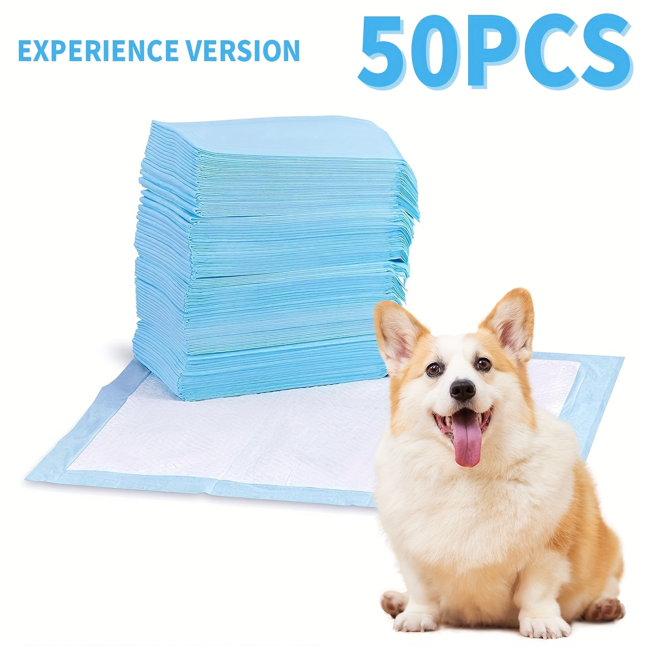 Extra Large Thick Dog Pee Pads - 50/100/200 Count Heavy Duty Puppy Training Pads, Super Absorbent Quick Dry Leakproof For Homes Cars Camping (23.62"x23.62"), Puppy Training, Pet Toilet, Stain-resistan