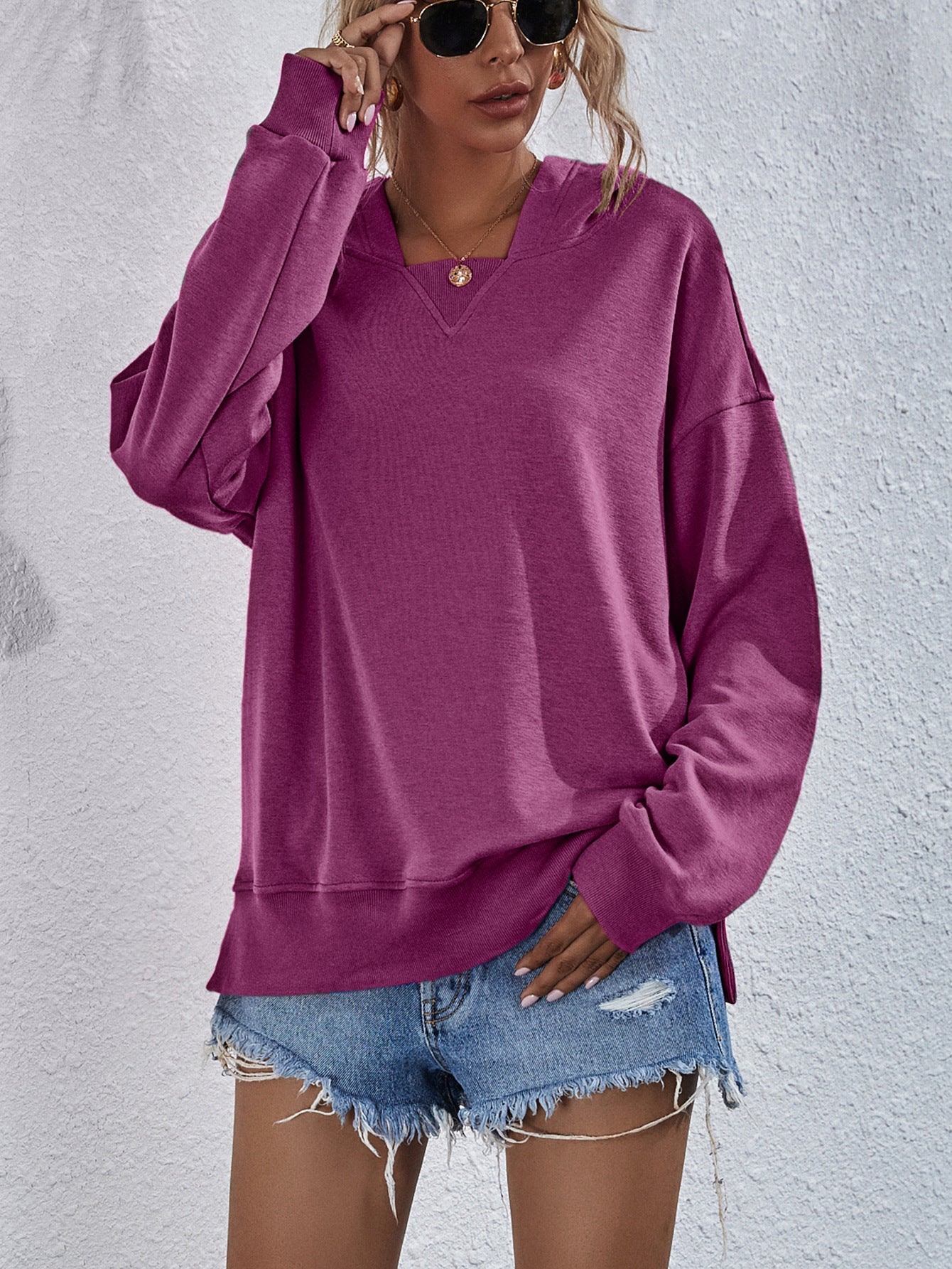Women's Fleece-Lined Casual Hooded Sweatshirt