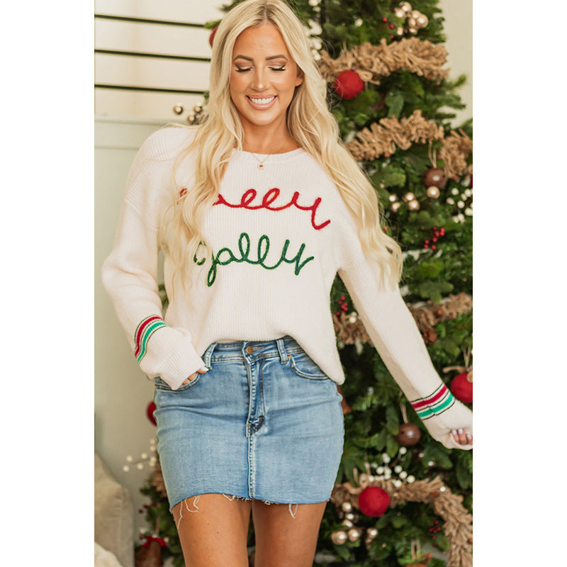 Women's Cozy Multi-Color Casual Loose Pullover Sweater