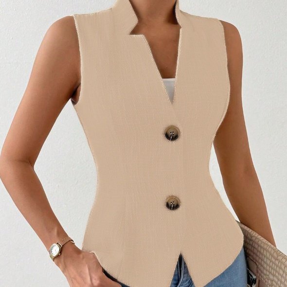 Women's Elegant Jacquard Vest Jacket Set