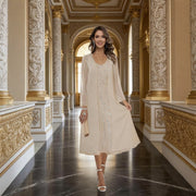 Elegant Figure-hugging Midi-length Evening Dress