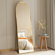 Full-length floor mirror with aluminum frame for bedroom or living room