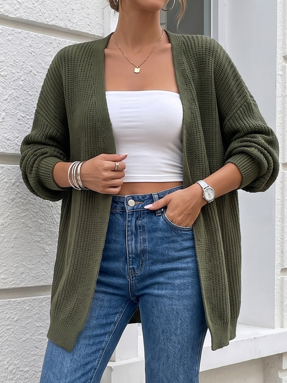 Beautiful Womens Top Simple and Casual Cardigan Sweater Coat