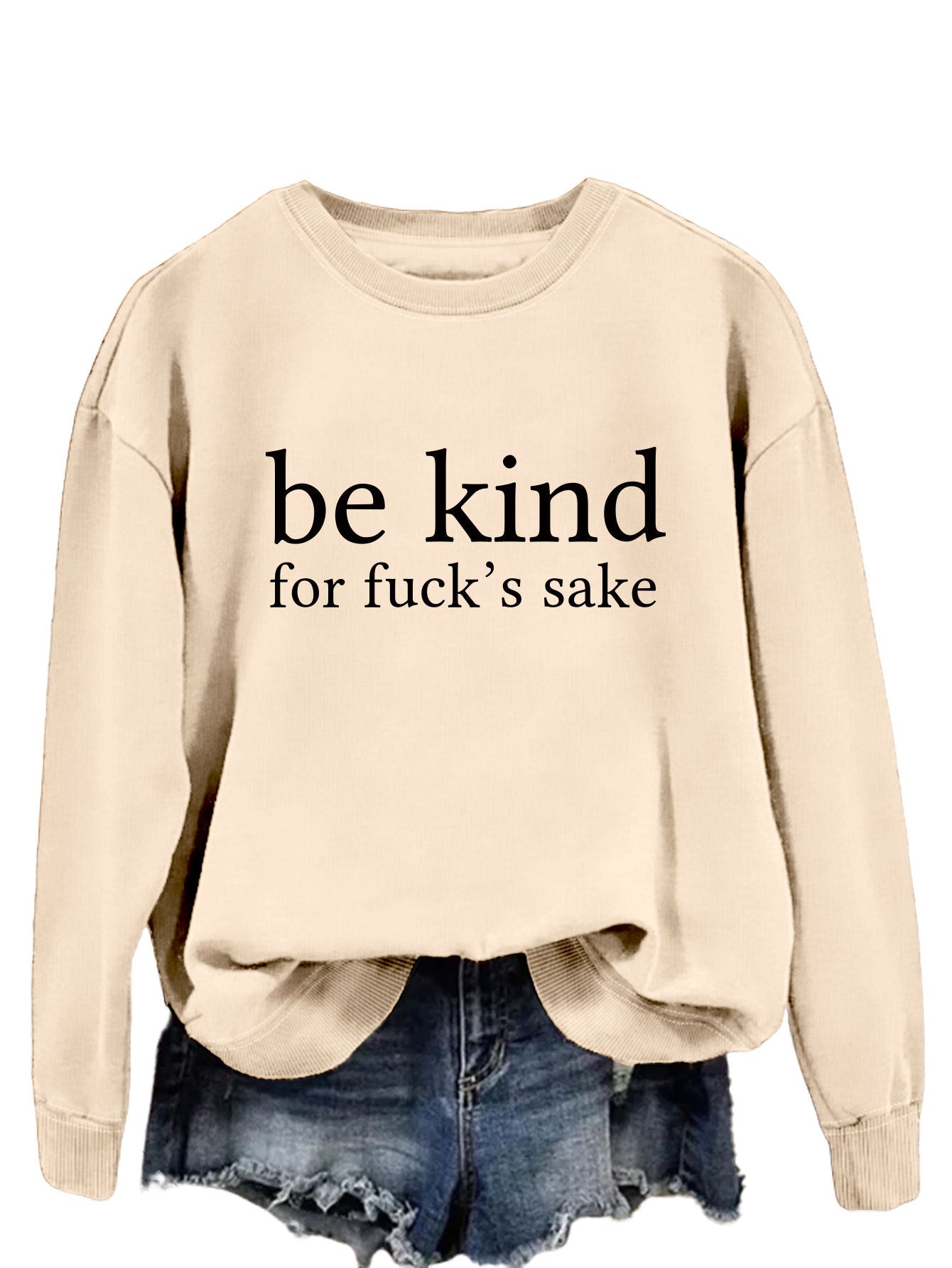 Cozy Cotton Women's Letter Print Pullover Hoodie