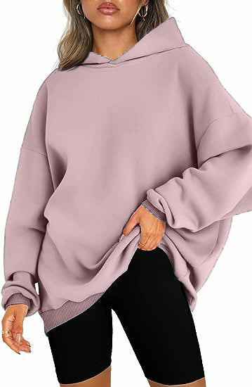 Women's Oversized Hooded Pullover Cozy Casual Sweater