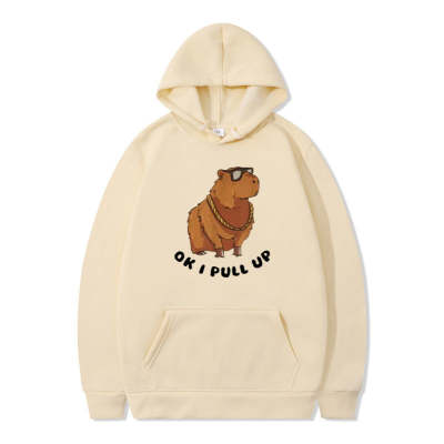 Cute Capybara Korean Style Loose Hoodie Sweatshirt