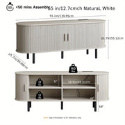70.8 Inch TV Stand with Storage and Power Outlet
