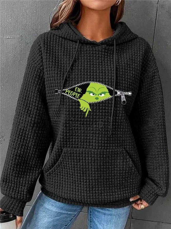 Cozy Loose Fit Hooded Long Sleeve Pullover Sweater
