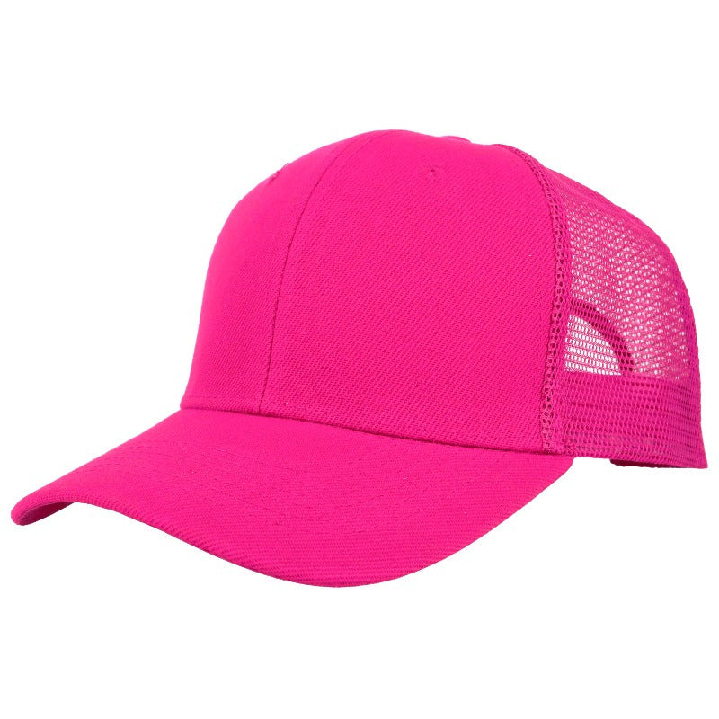 Black Mesh Trucker Snapback Hat with Structured Front