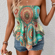 Boho Floral Bodycon Top