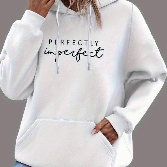 Cozy Letter Print Hoodie for Women