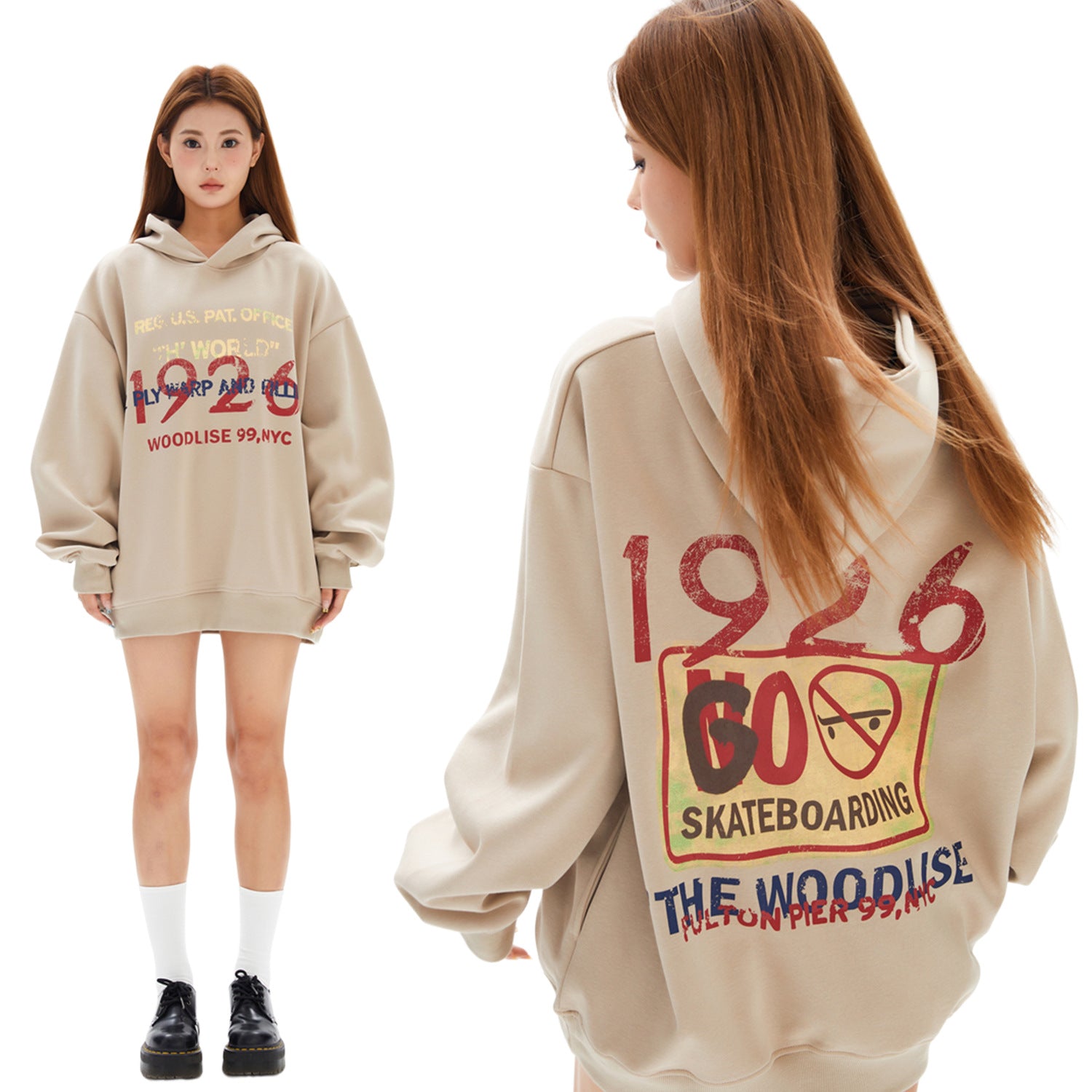 Women's Retro Thickened Hooded Sweatshirt
