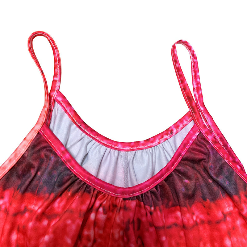 Women's Summer Casual Print Sleeveless Romper with Pockets