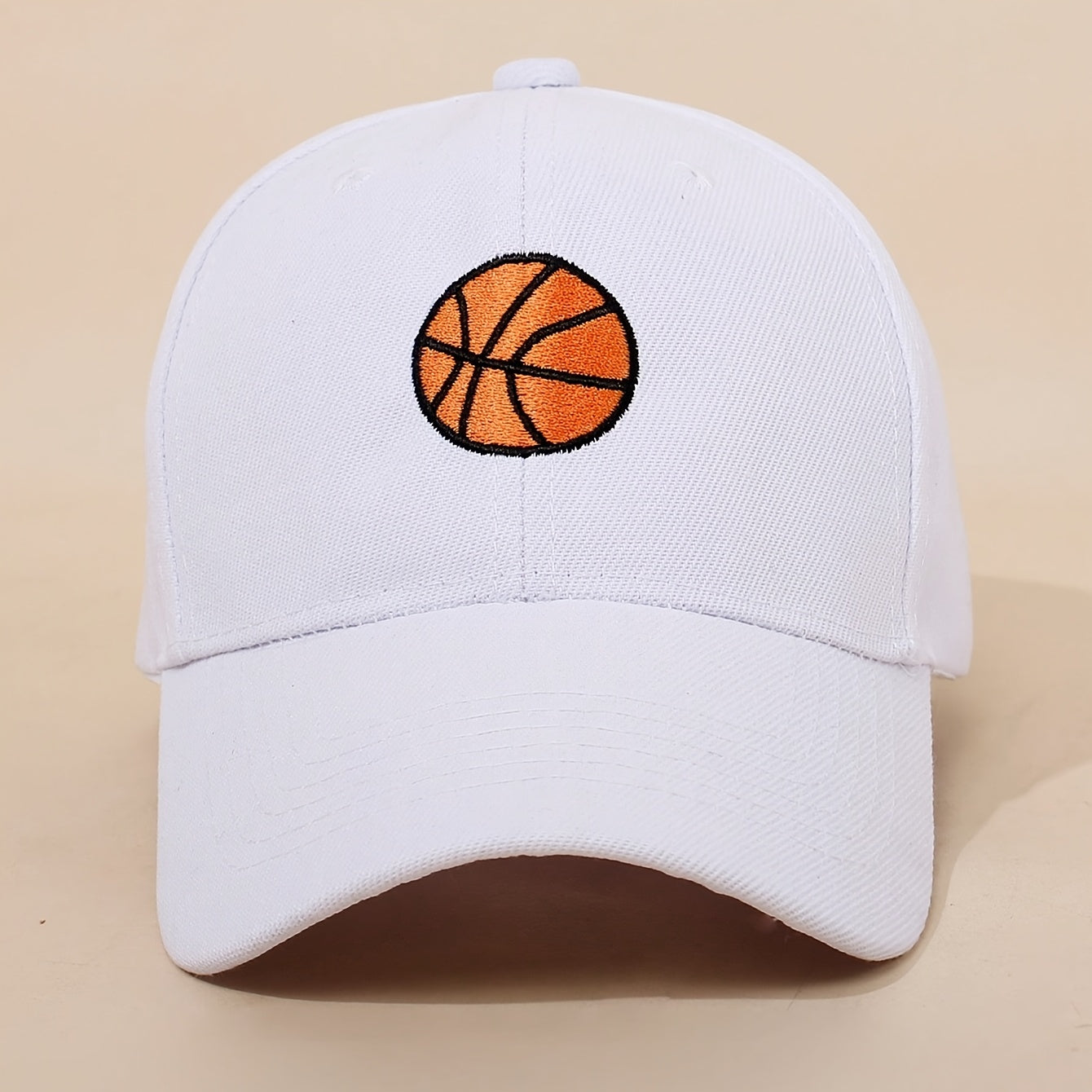 Youth Basketball Embroidered Baseball Cap with Adjustable Sun Visor