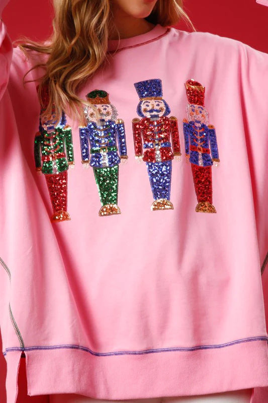 Christmas Sweet Sequins Thickened All-matching Top