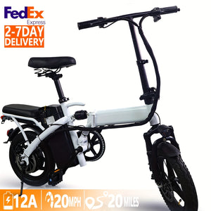 Fast Speed Folding Electric Bike Folding Electric Bike - Powerful Motor, Fast Speed, 14-inch Tires, Commuter-friendly, Light Weight, Long-lasting Battery