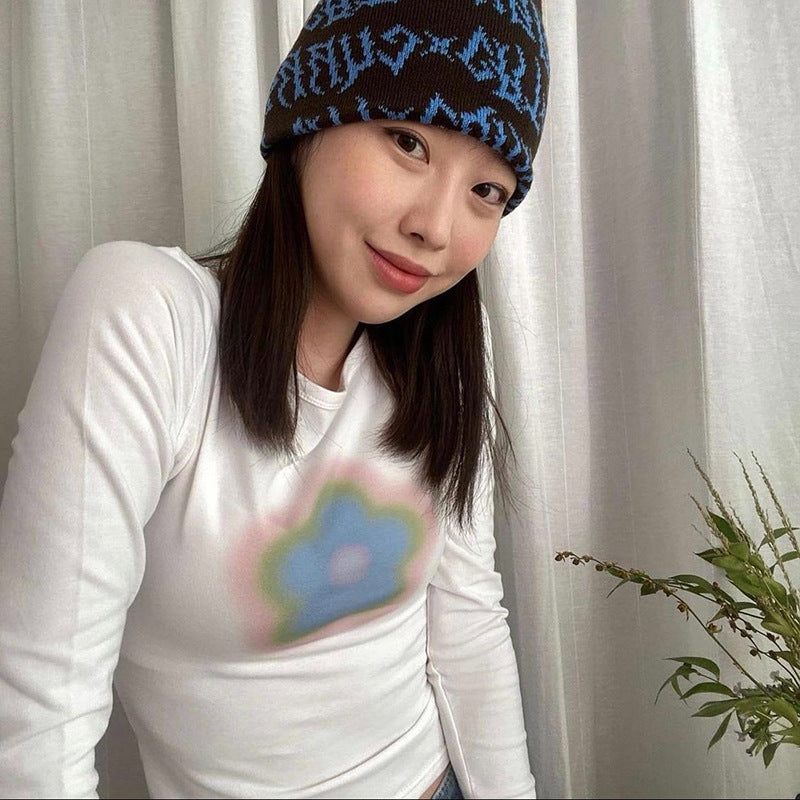 Slim-Fit Long-Sleeve T-Shirt with Shoulder Detail
