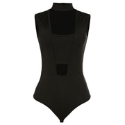 Hollow sleeveless round neck triangle jumpsuit