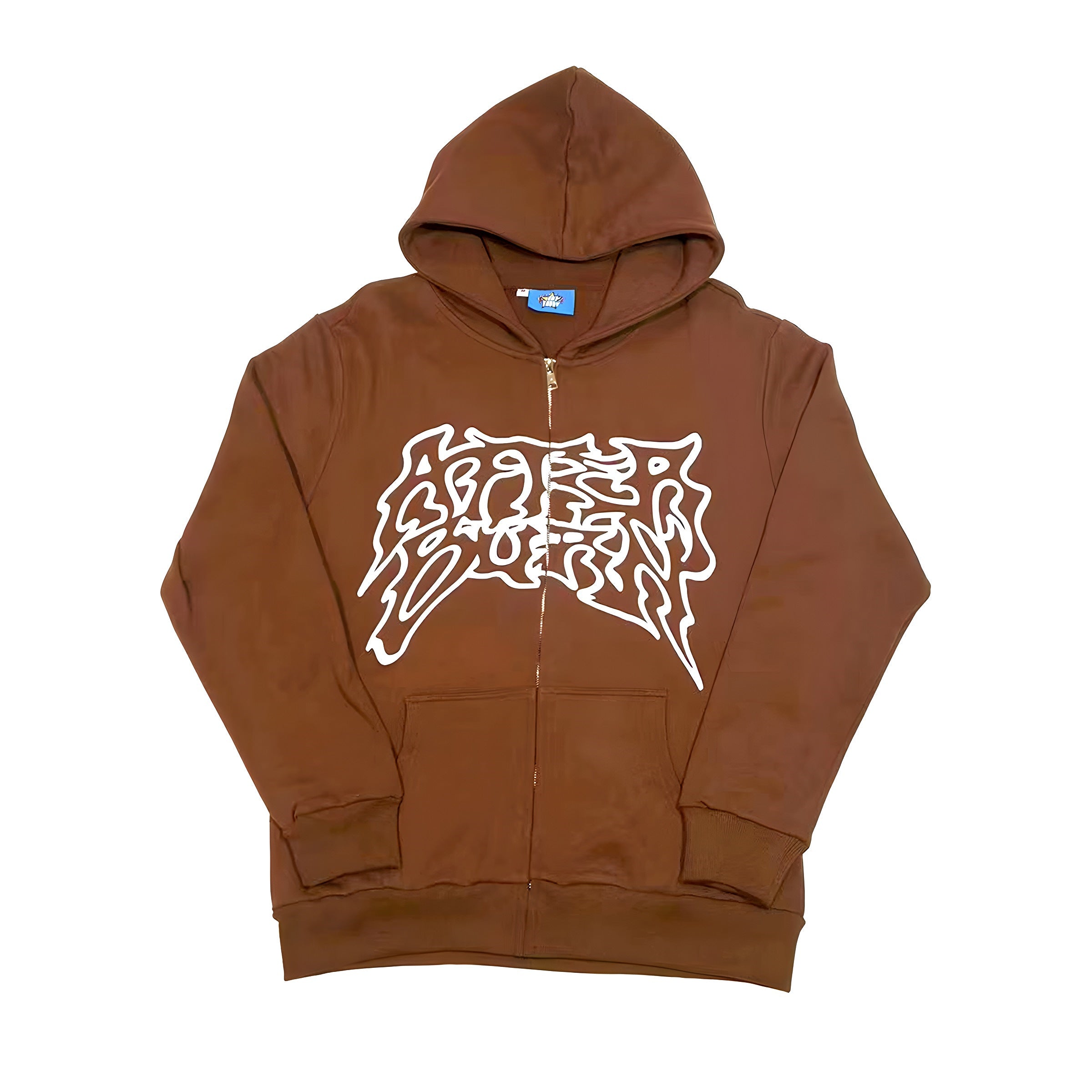 Men's Graffiti Hip-Hop Cardigan Hoodie Sweater