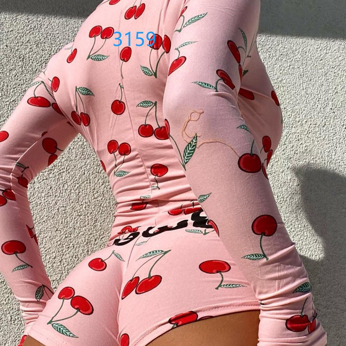 Women's Full-Body Printed Long-Sleeve Bodysuit