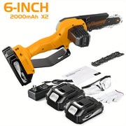Free 4.0Ah Battery*2/16" Brushless Cordless Chainsaw With Auto-Lubrication & Tool-Free Chain Tension | 4.0Ah Li-ion Battery & Overload Protection | Compact Lightweight Design For Women/Seniors | Cu...